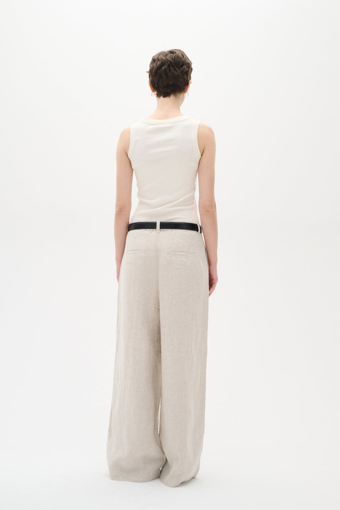 camisole blanc cassé femme