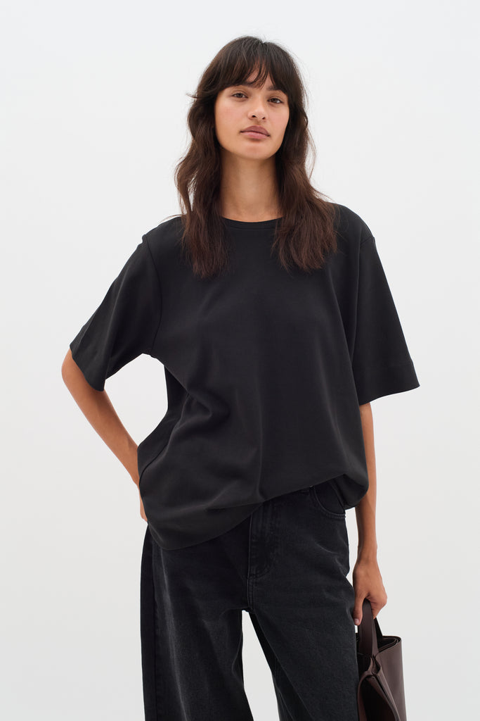 t-shirt noir boxy InWear