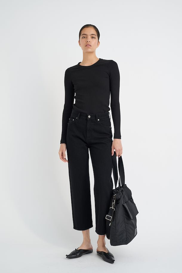 Chandail col rond manches longues noir InWear, Jupon Pressé, Québec, Canada