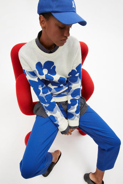 Pantalon Linaa Lou dynamo blue Armedangels dispo chez Jupon Pressé, Québec, Canada