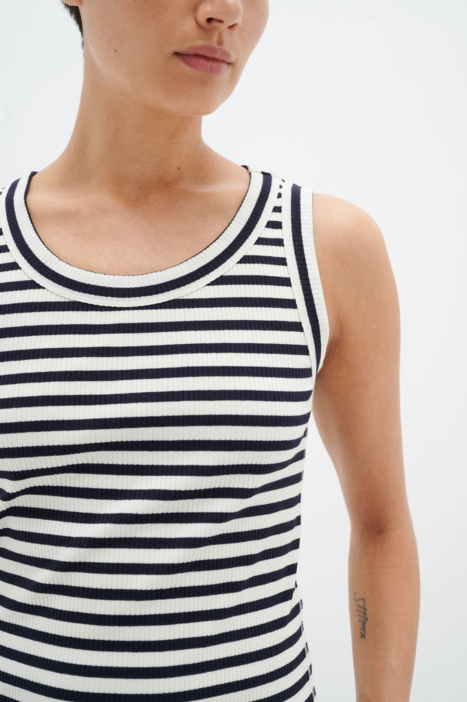 camisole basique rayé noir et blanc