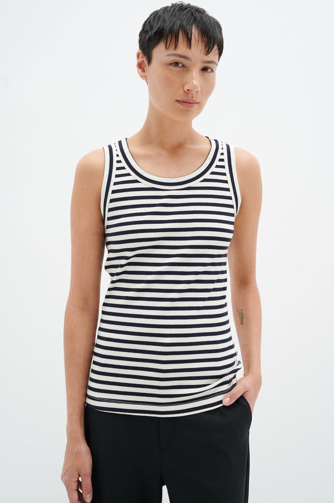 Camisole femme rayé noir et blanc