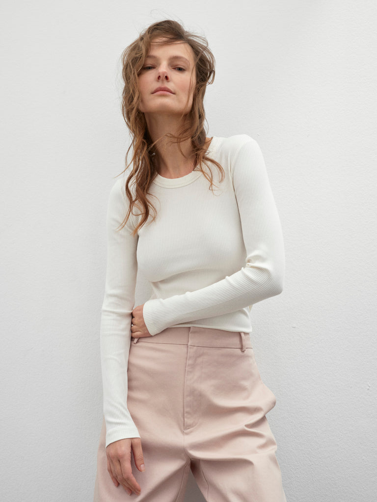 Haut Dagna col rond manches longues - whisper white InWear, Québec