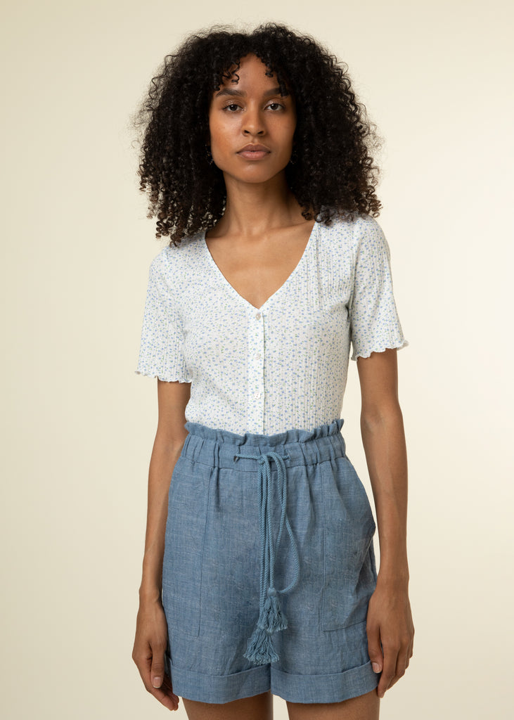 Short en denim femme