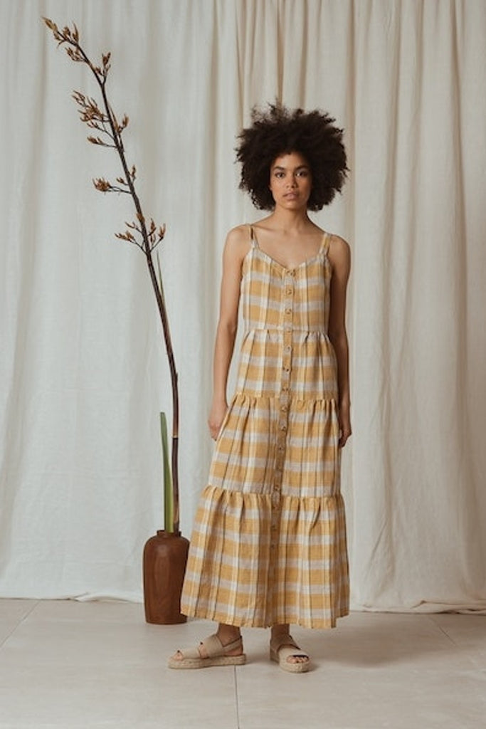 Robe longue à carreaux Indi & Cold chez Jupon Pressé, Québec, Canada