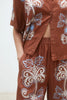 Blouse fluide à imprimé fleuri Leolie - choco Suncoo Québec Canada