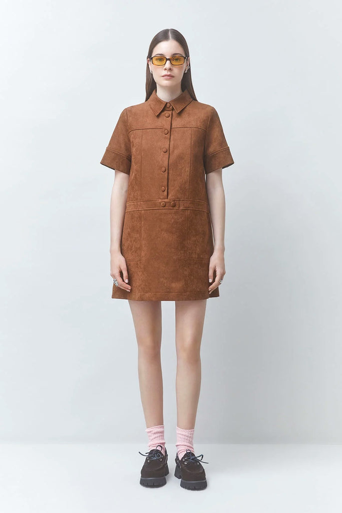 Robe courte en simili suède City - tabac Suncoo Québec, Canada