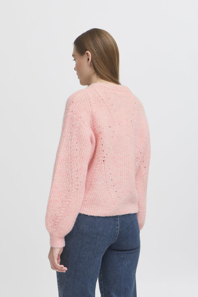 Cardigan alpaca femme rose
