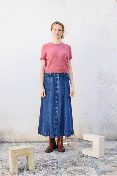 Jupe en denim Irrisle dark blue Atelier Rêve Québec, Canada