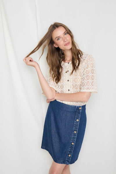 Jupe effet denim Irrisle SK3 Atelier Rêve Québec, Canada