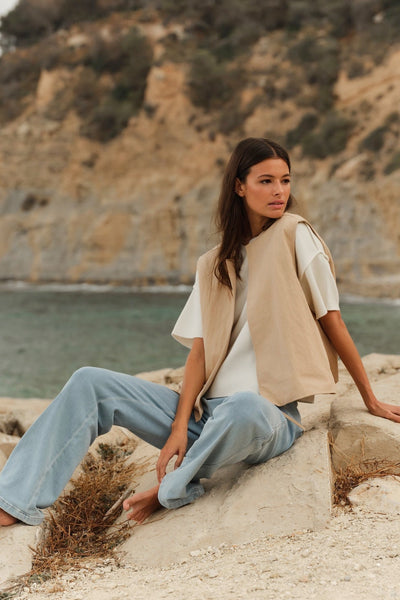 Veste sans manches beige désert Yaya Québec, Canada