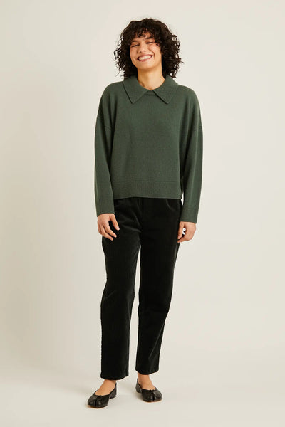 Pull col polo en laine mérinos Lennon eucalyptus Naïf Québec, Canada