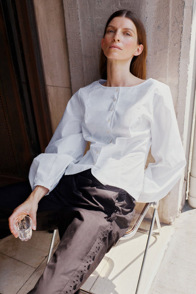 Pantalon en popeline de coton LiaIW - noir InWear Québec Canada