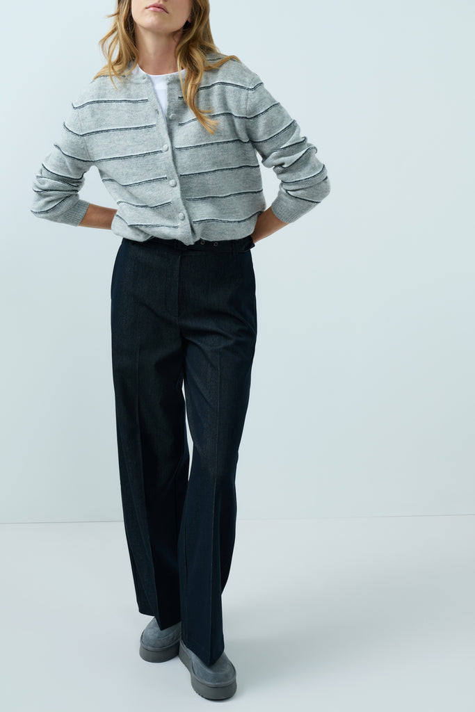 Cardigan rayé gris pour femme Québec, Canada