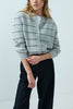Cardigan ample avec rayures gris pour femme Québec, Canada