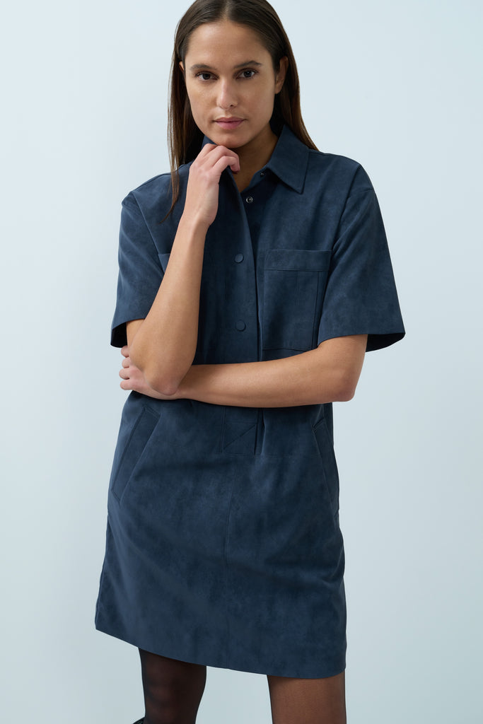 Robe effet suède bleu nuit Yaya Québec, Canada