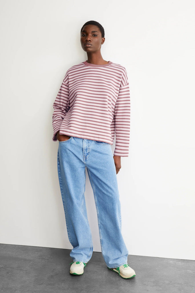 Sweatshirt Frankaa Maarlen Stripe ice grape/dark berry Armedangels Québec, Canada