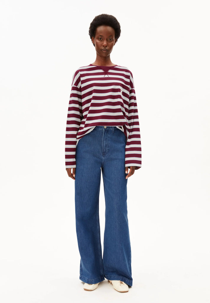 ICONIC Å FIETAA STRIPED LONG SLEEVE SHIRT 100% organic cotton Armedangels Québec, Canada