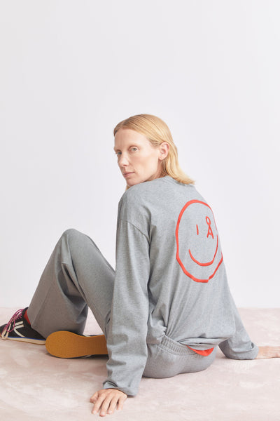 Tee-shirt Fietaa Smile silver melange Armedangels Canada