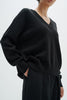 Pull 100% coton noir femme