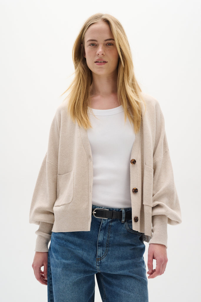 Cardigan TenleyIW simply melange taupe InWear Québec Canada