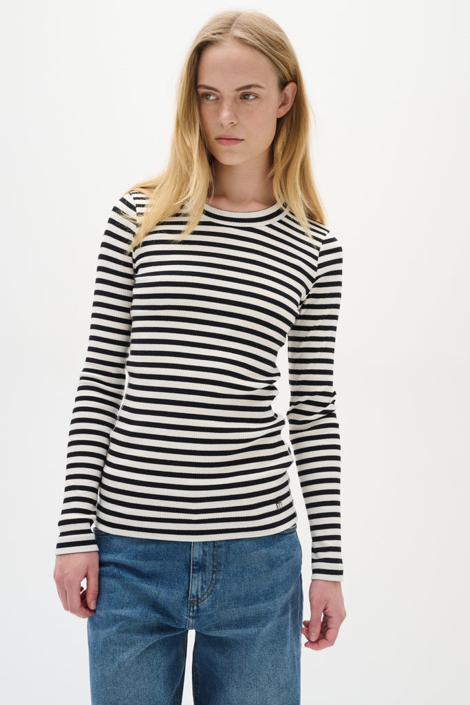 T-shirt rayé DagnaIW col rond manches longues InWear Québec, Canada