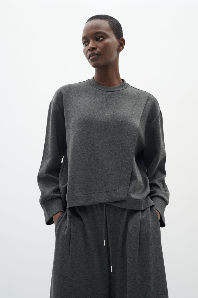 Sweatshirt GidaIW Vincent dark grey melange Québec, Canada