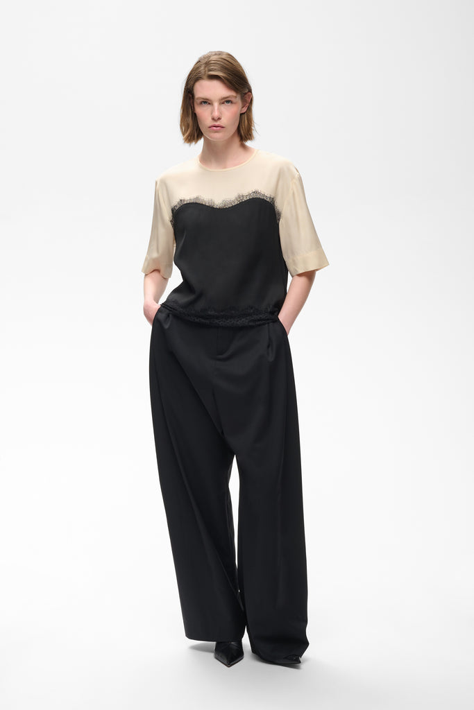 Blouse avec insertion dentelle femme Québec