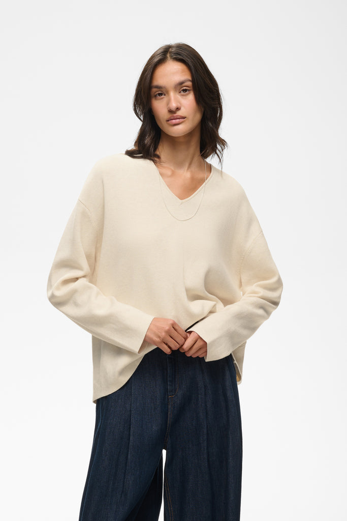 Pull ample avec col V TildaIW - ivoire InWear Québec, Canada