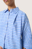 Blue and White Stripe SLMerona shirt Soaked in Luxury Canada