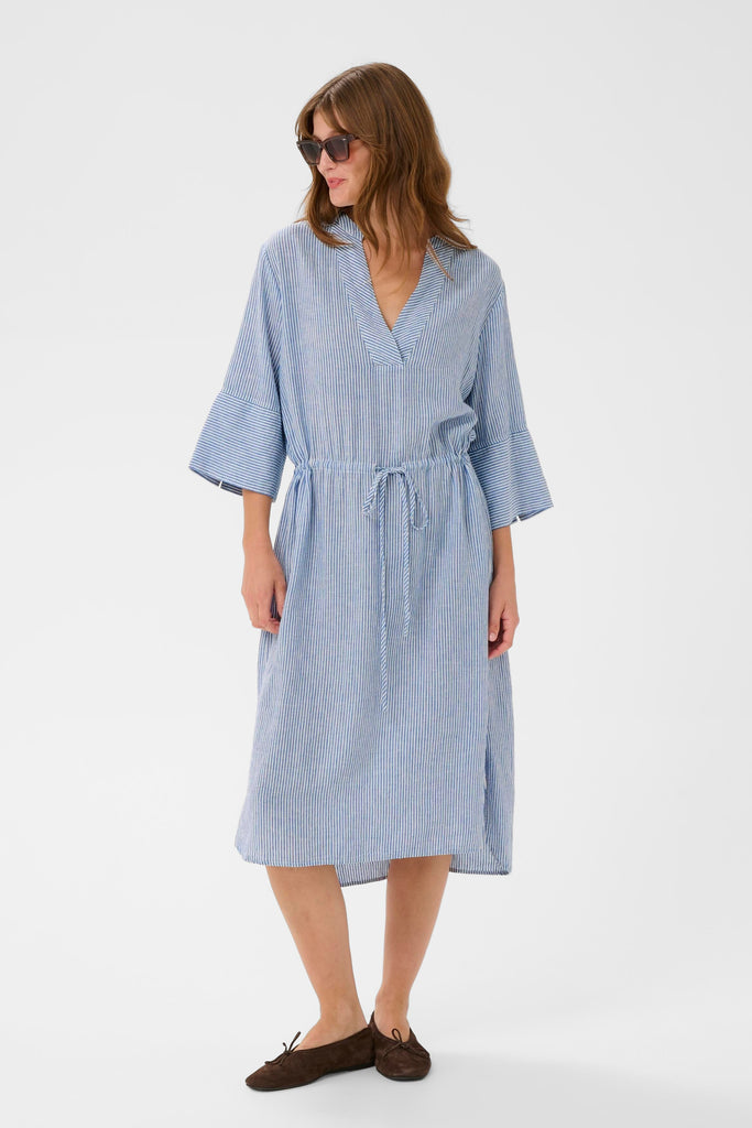 Robe en lin SLAria bleu / blanc Soaked Québec, Canada