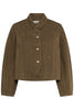 Veste en jean kaki pour femme