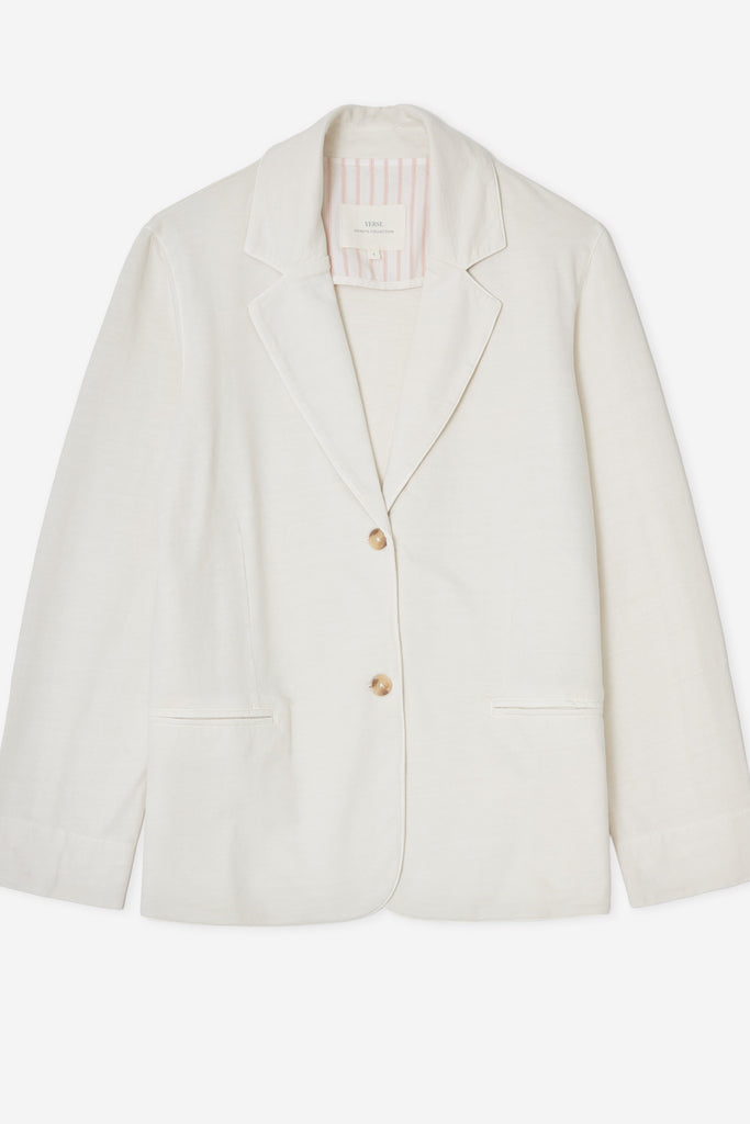 Blazer en coton bio avec boutons écru Yerse Québec, Canada