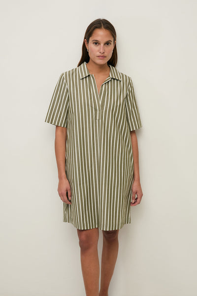 Robe courte chemise en popeline à rayures Yerse Québec, Canada