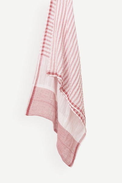 Foulard en coton et lin à rayures Yerse Québec, Canada