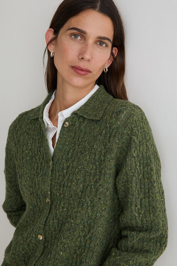 Cardigan en tweed torsadé Yerse Québec, Canada