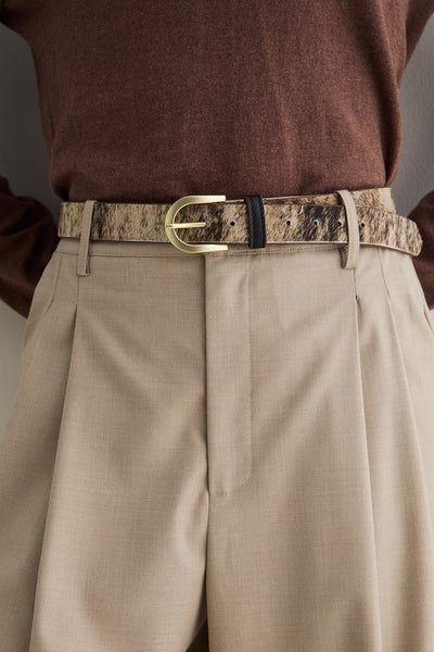 Ceinture en cuir effet poney Yerse Québec, Canada