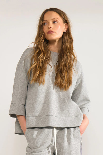 Sweatshirt avec ouverture au dos Nunathalie - gris par Nümph Québec Canada