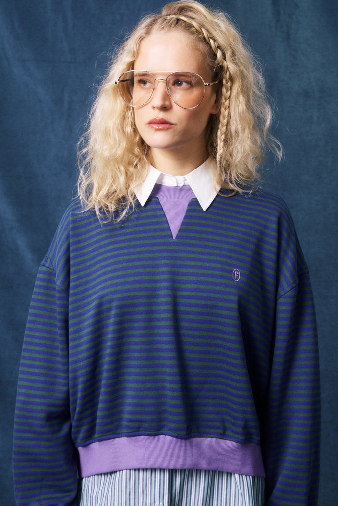 Sweatshirt ample Match bleu électrique FRNCH Québec, Canada