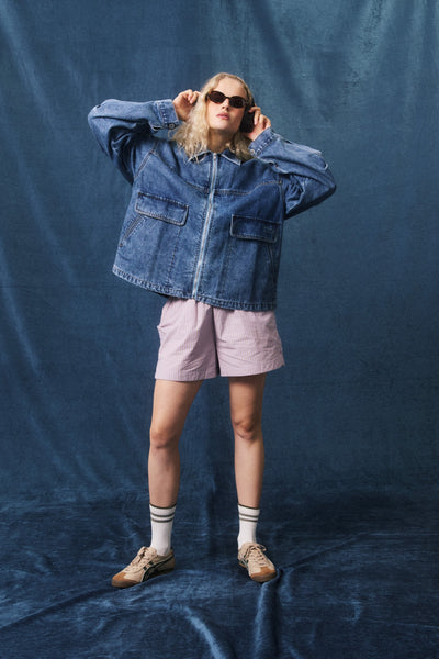 Veste surdimensionnée en denim Chiara bleu jean FRNCH Québec, Canada