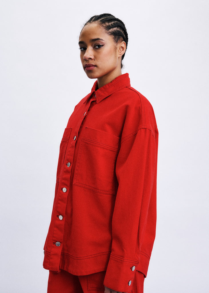 Veste en jean rouge femme Québec, Canada