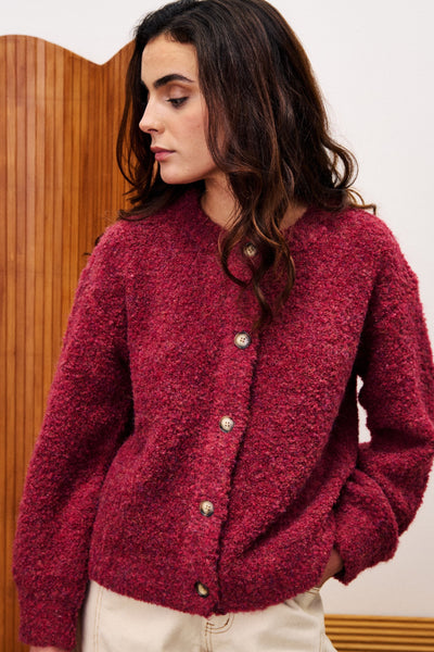 Cardigan Selkirk bordeaux FRNCH Québec, Canada