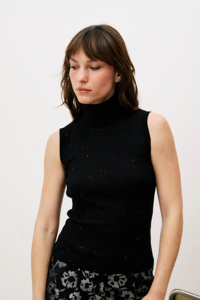 Top pailleté Minogue noir FRNCH Québec, Canada