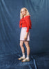 Pull col polo rouge femme Québec, Canada