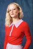 Pull léger avec col polo Gabriella - rouge FRNCH Québec, Canada