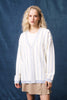 Cardigan long à rayures Nina crème FRNCH Québec, Canada