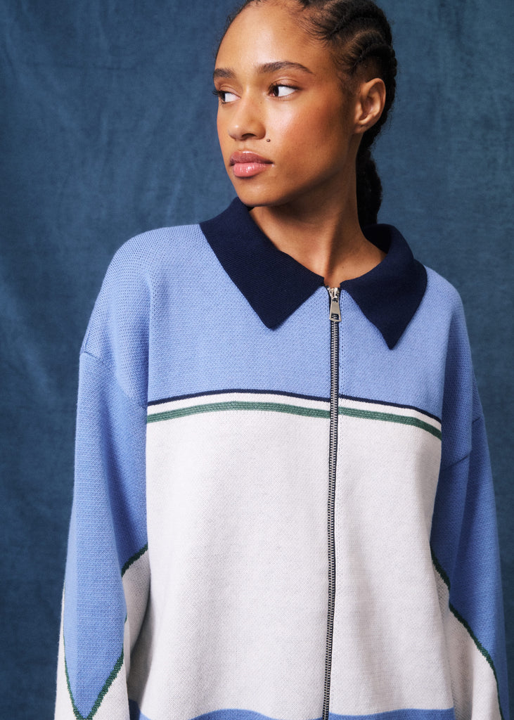 Cardigan zippé Narcisa bleu FRNCH Québec, Canada