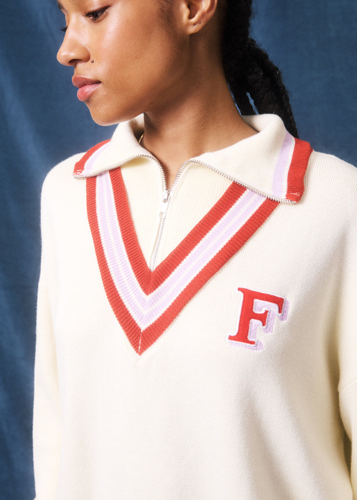 Pull col polo zippé femme Québec, Canada