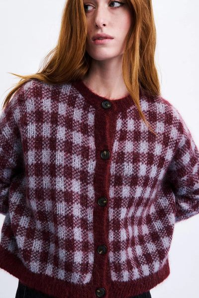 Cardigan Aomori bordeaux FRNCH Québec, Canada