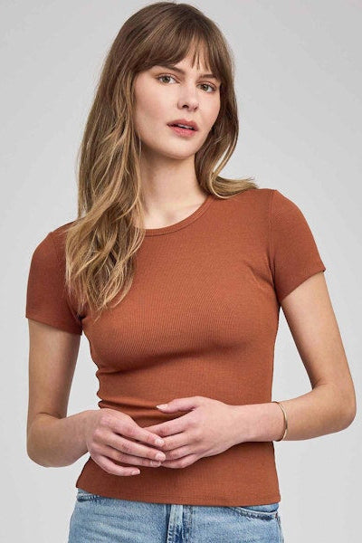 Lot De 5 T-shirts Femme Manches Courtes Col Rond - Basique Extensible En Viscose Et élasthanne, Parfait Pour Tous Les Jours - 9